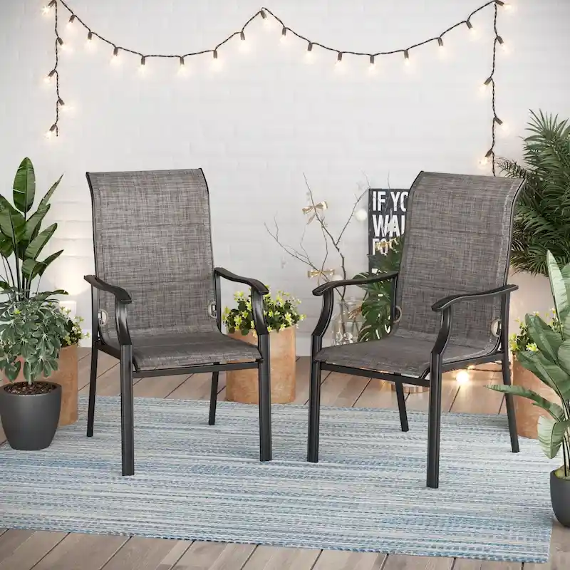 MAISON ARTS Patio Dining Chairs Set of 2