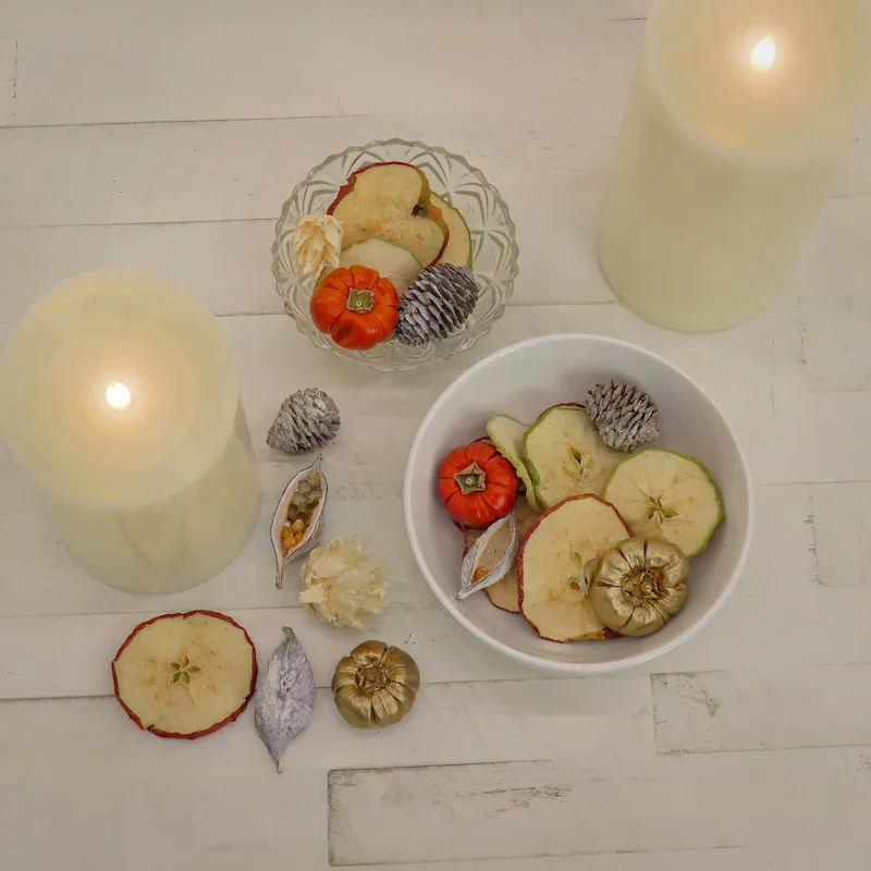 6  250 Gram Mixed Potpourri- Sliced Apples, White Washed Cones - 6 in
