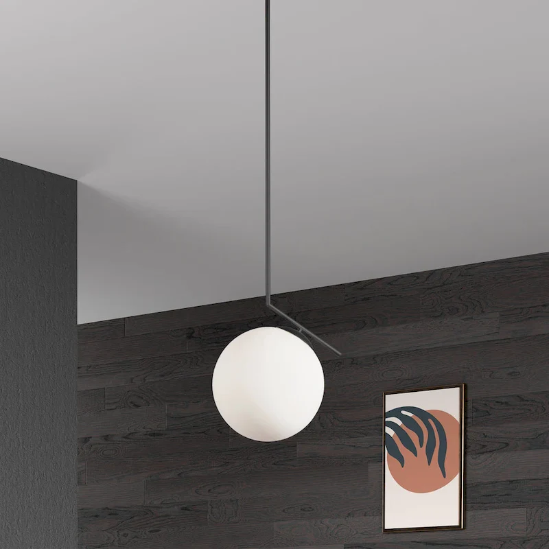 1LT Pendant, MB finish w/ Opal Glass