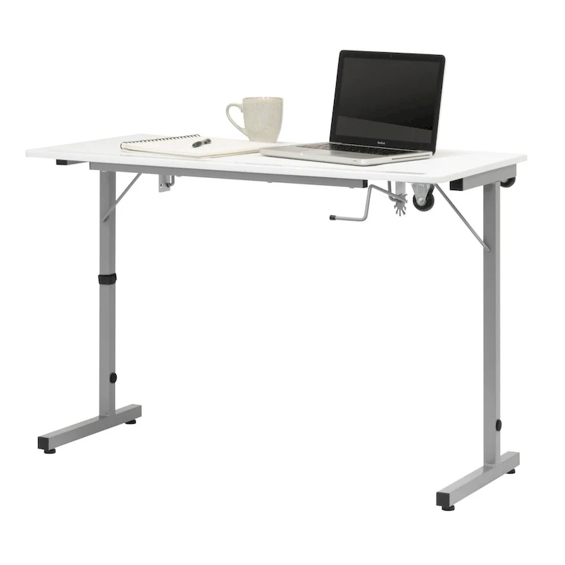 Sew Ready Rollaway II Sewing Table Silver/White Portable Folding Rolling