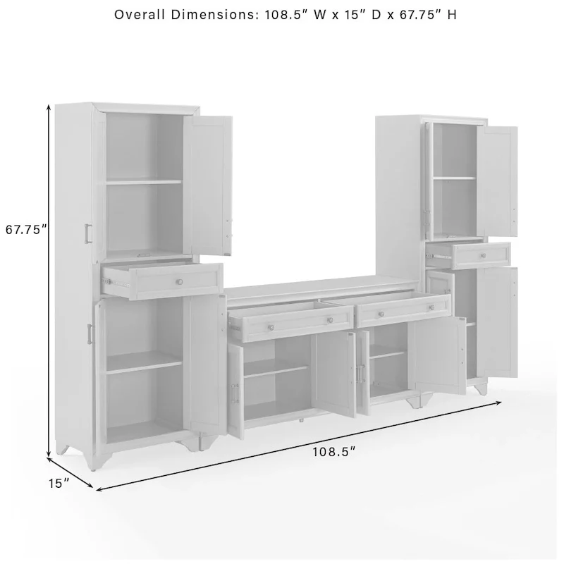 Crosley Tara 3Pc Entertainment Set - 15x108.5x67.75