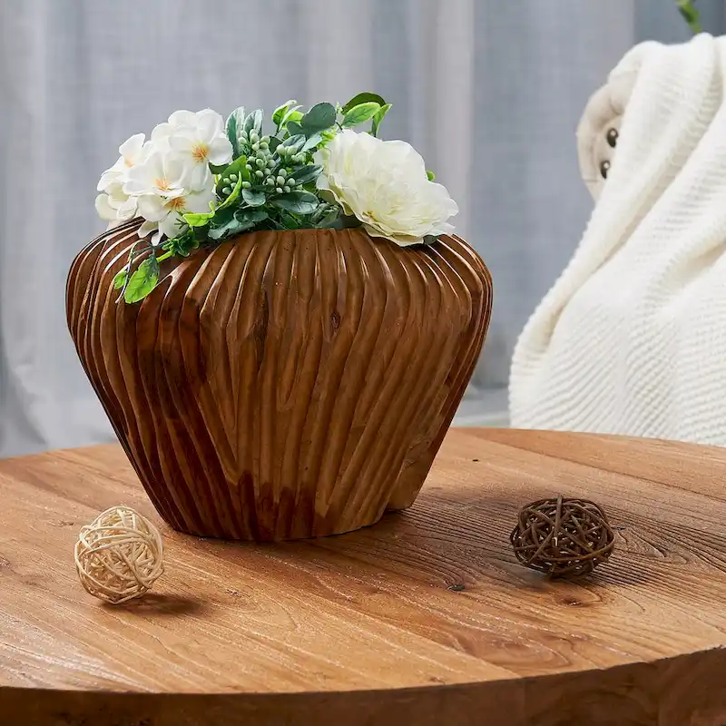 Home Soft Things Royal Ulir Vase Decorative Wooden Vase
