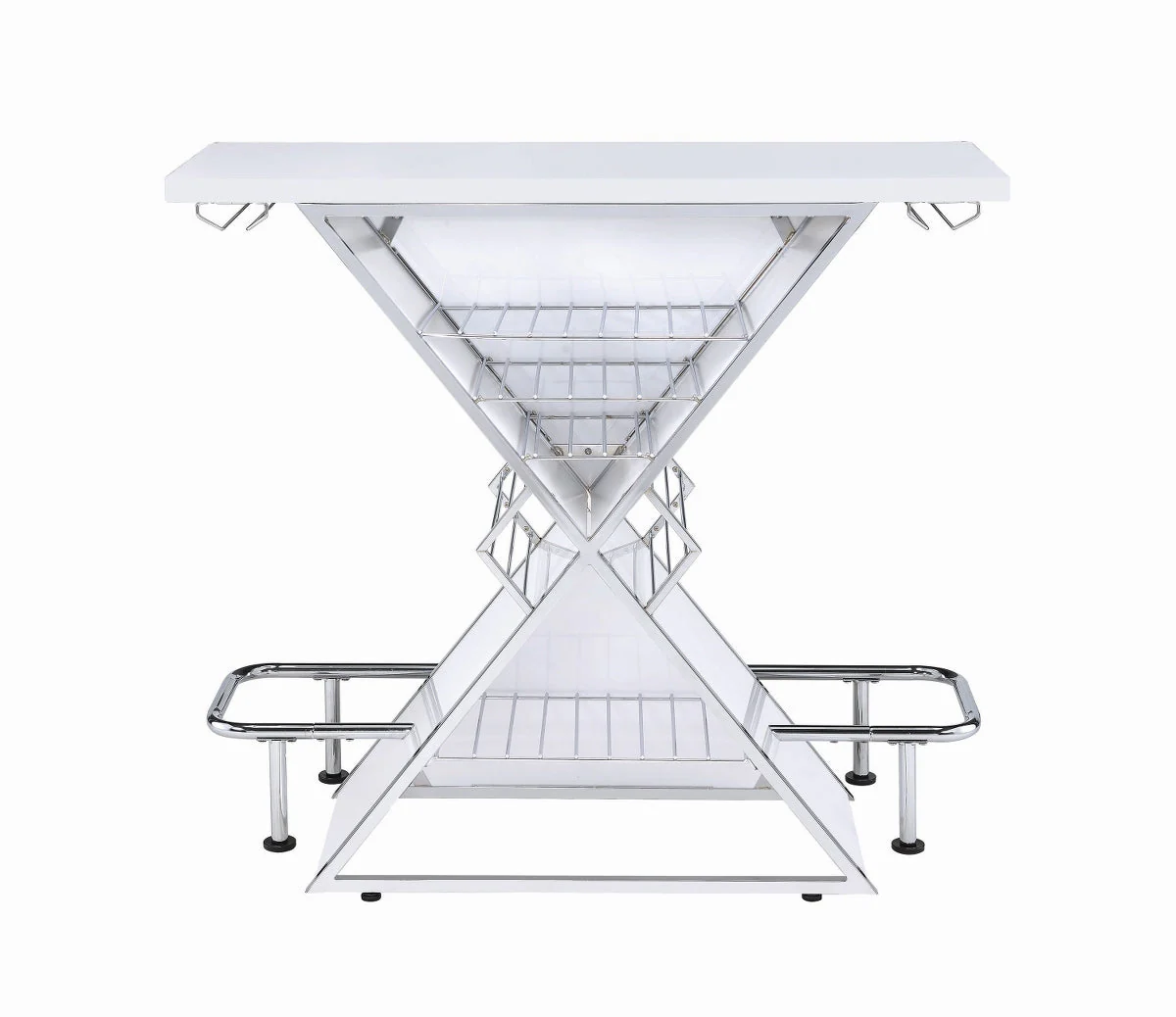 Contemporary Bar Unit with White Acrylic Panels