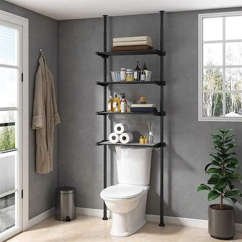 Over the Toilet Storage Cabinet - 10.6  D x 33  W x 116  H