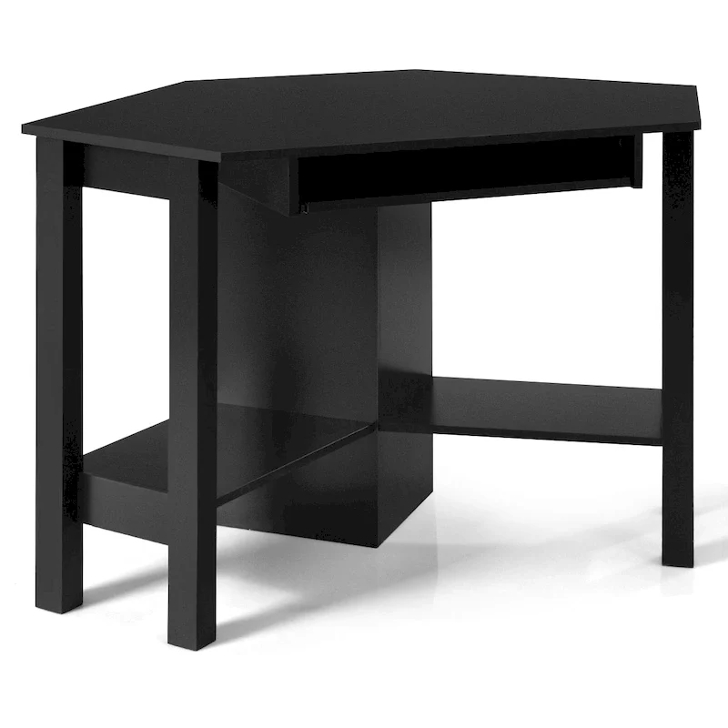 Wooden Corner Computer Desk with Drawer Office Study Table