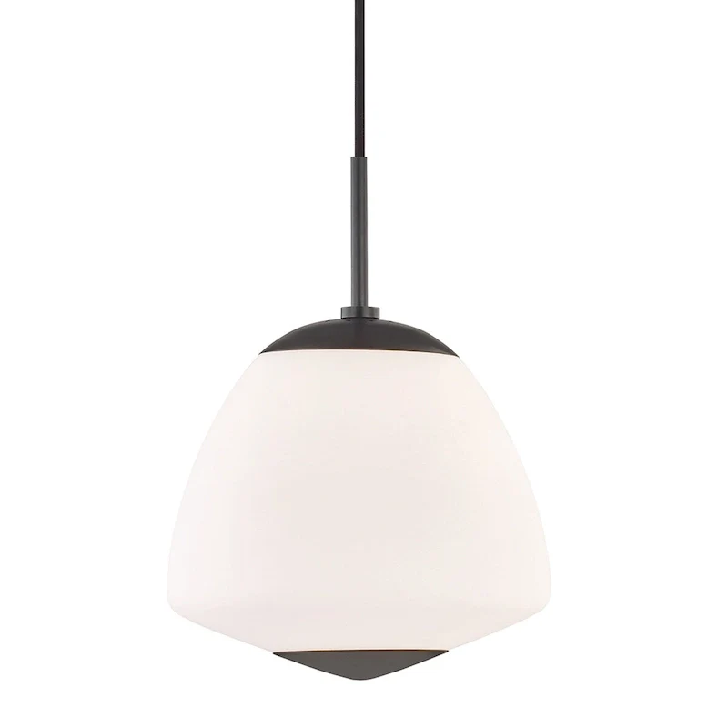 Mitzi by Hudson Valley Jane 1-light Old Bronze Large Pendant, Opal Matte Glass