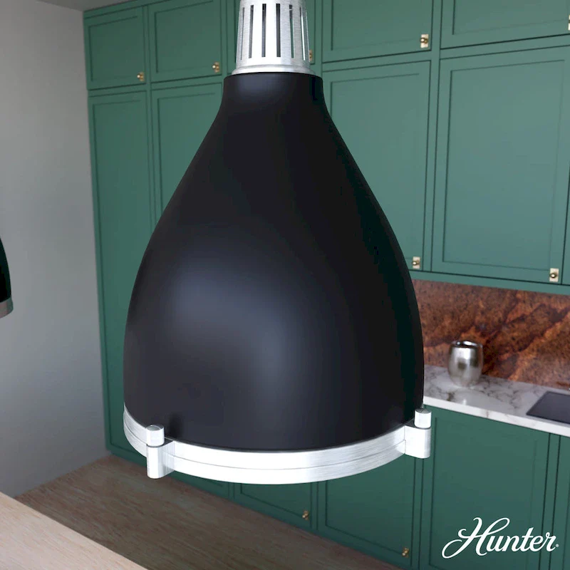Hunter Bluff View Retro 16  3-Light Pendant - Kitchen Island, Dining Room, Entry - Mid-Century Modern, Industrial, Transitional