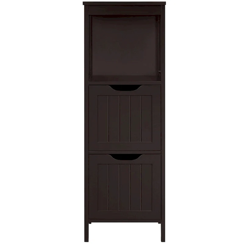 Yaheetech 3 Tiers Floor Bath Cabinet, 2 Hideaway Drawers 1 Shelf