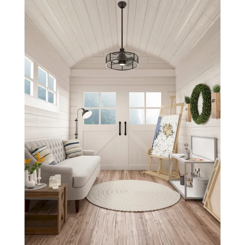 Hunter Seattle Ceiling Fan with LED Light Kit and Wall Control