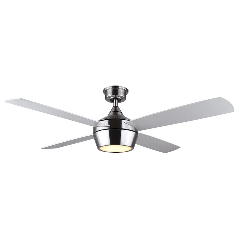 CFan 52inch, Judson BN, 4 Pylwood Blades, Dual Mount, Acrylic, 1x20W Integrated LED, 1000Lumen, Remote Control - Brushed Nickel