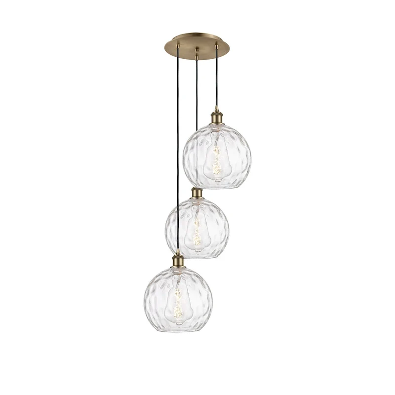 Innovations Lighting Athens Water Glass 3 Light 17  Multi-Pendant