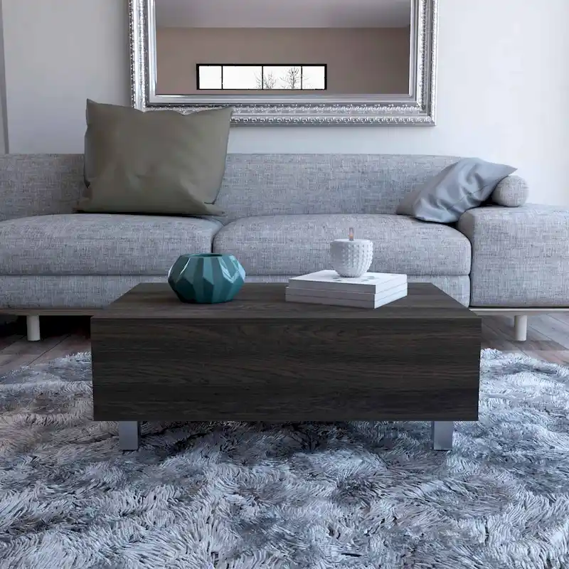 FM Furniture Boston Lift Top Coffee Table with Hidden Storage Compartment