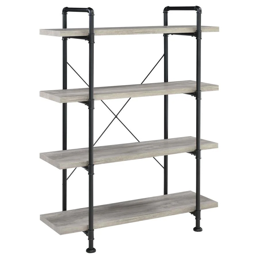 Industrial Grey Driftwood Bookcase