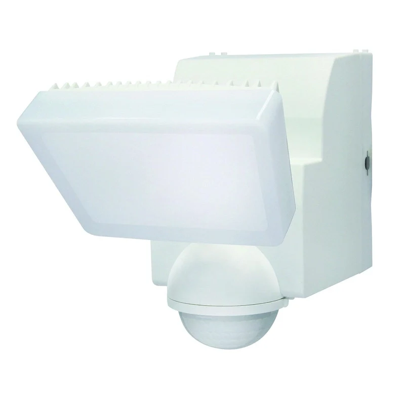 IQ America 500 Lumen Battery Operated LED Motion Security Flood Light, Wall Eave Mount