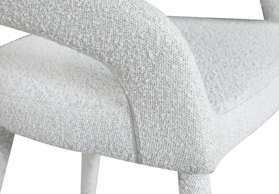 Dee Cream Boucle Fabric Counter Height Stool