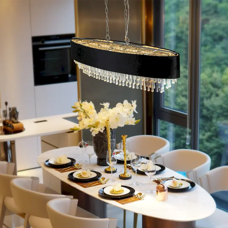Crystal chandelier-without bulbs