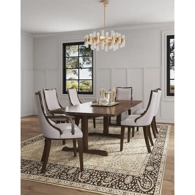 Manhattan Comfort Grand Faux Leather Dining Armchair