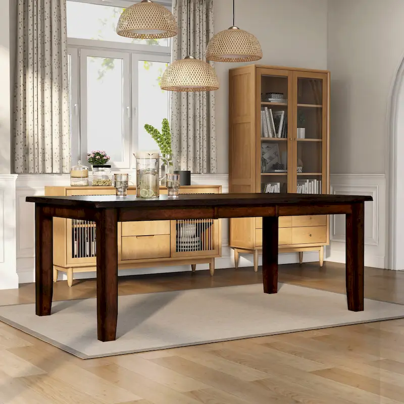 Furniture of America Paur Cottage Cherry 78-inch Expanding Dining Table