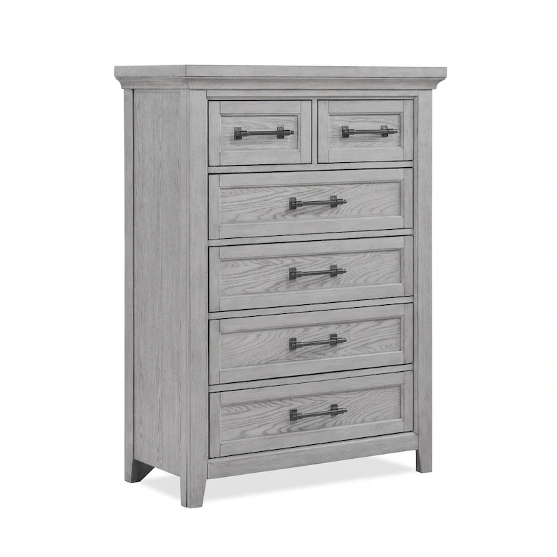 Debra 6 Piece Gray Panel Bench Footboard Bedroom Set