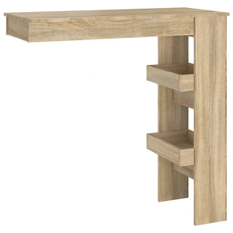 vidaXL Wall Bar Table Kitchen Bar Dining Table Computer Desk Engineered Wood - 40.2 x 17.7 x 40.7