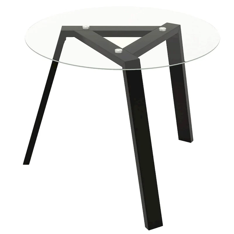 Costway 36 Round Glass Dining Table for 4 with Tempered Glass - See Details