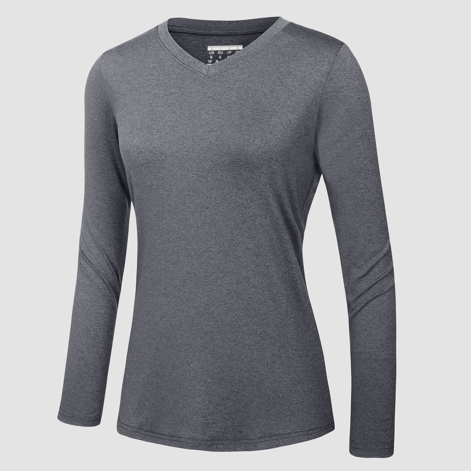 Women's Long Sleeve Shirt V Neck SPF Shirts UPF 50+ Quick Dry Workout Hiking Tee Shirts Rashguard