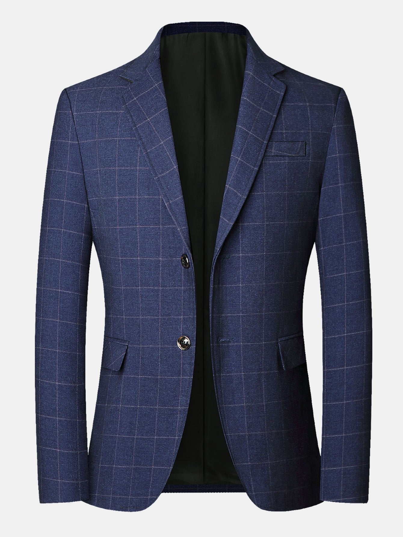Man Plaid Blazer