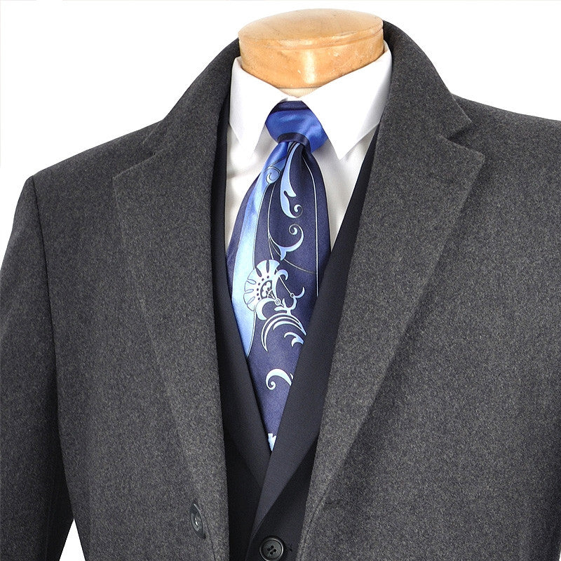 (S) Milan Collection - Wool and Cashmere Regular Fit Dress Top Coat 48