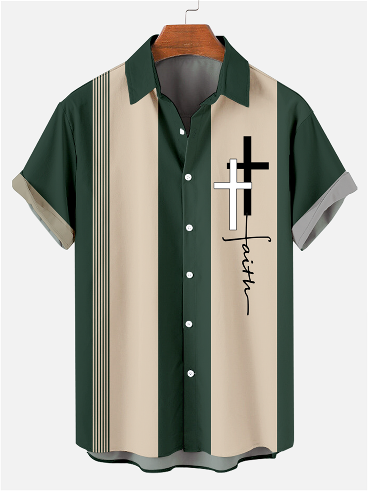 Men's Hawaii Vacations Print Shirt Three-Piece Set 056