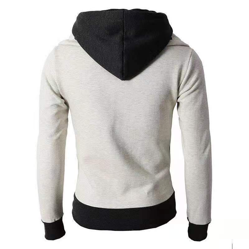 Men's Warm Hooded Fake Two-piece Sweater Jacket