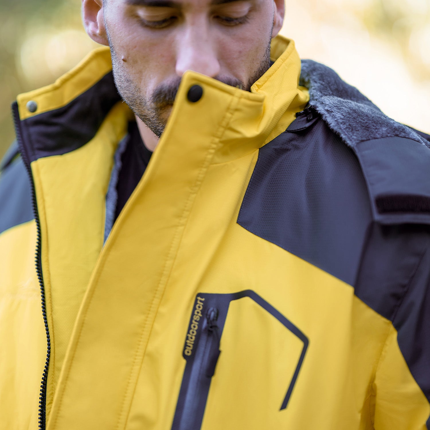 Men's Winter Jacket Water Repellent Ski Snow Jacket Warm Fleece Coat Parka Raincoats With Multi-Pockets