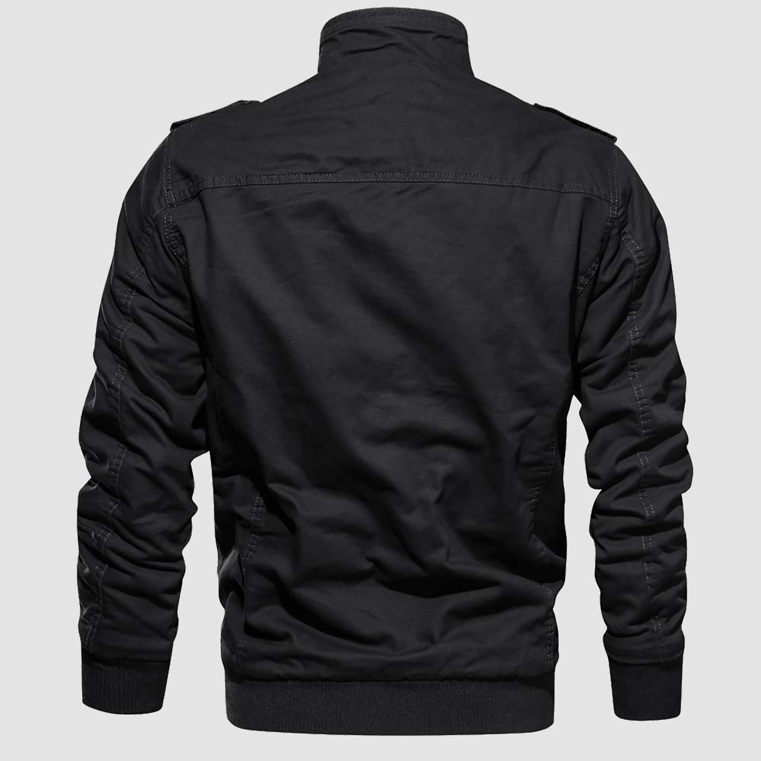 Men's Winter Cargo Jacket Military Pilot Coat Fleece Warm Stand Collar Tactical Jacket