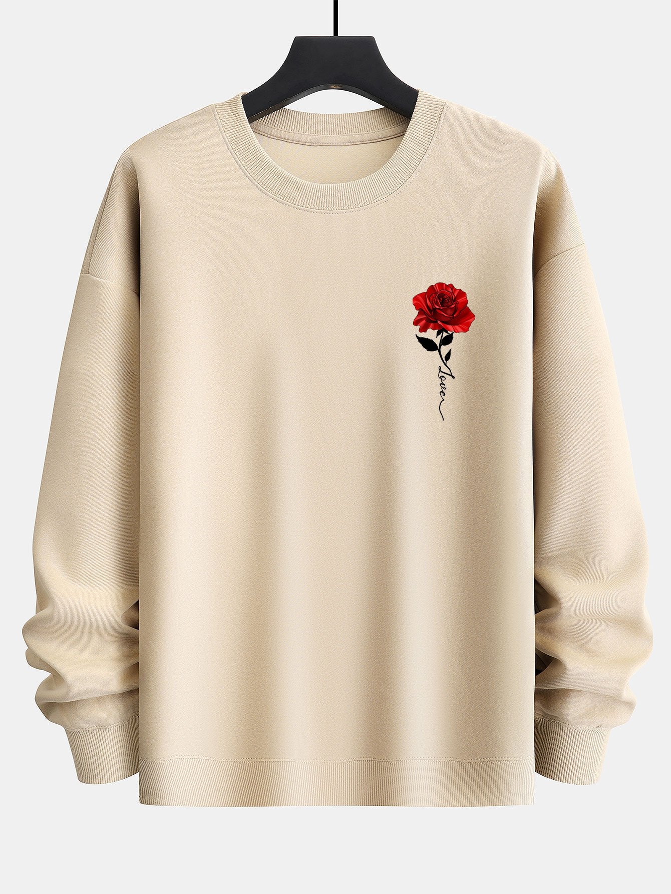 Rose Print Relax Fit Sweatshirt
