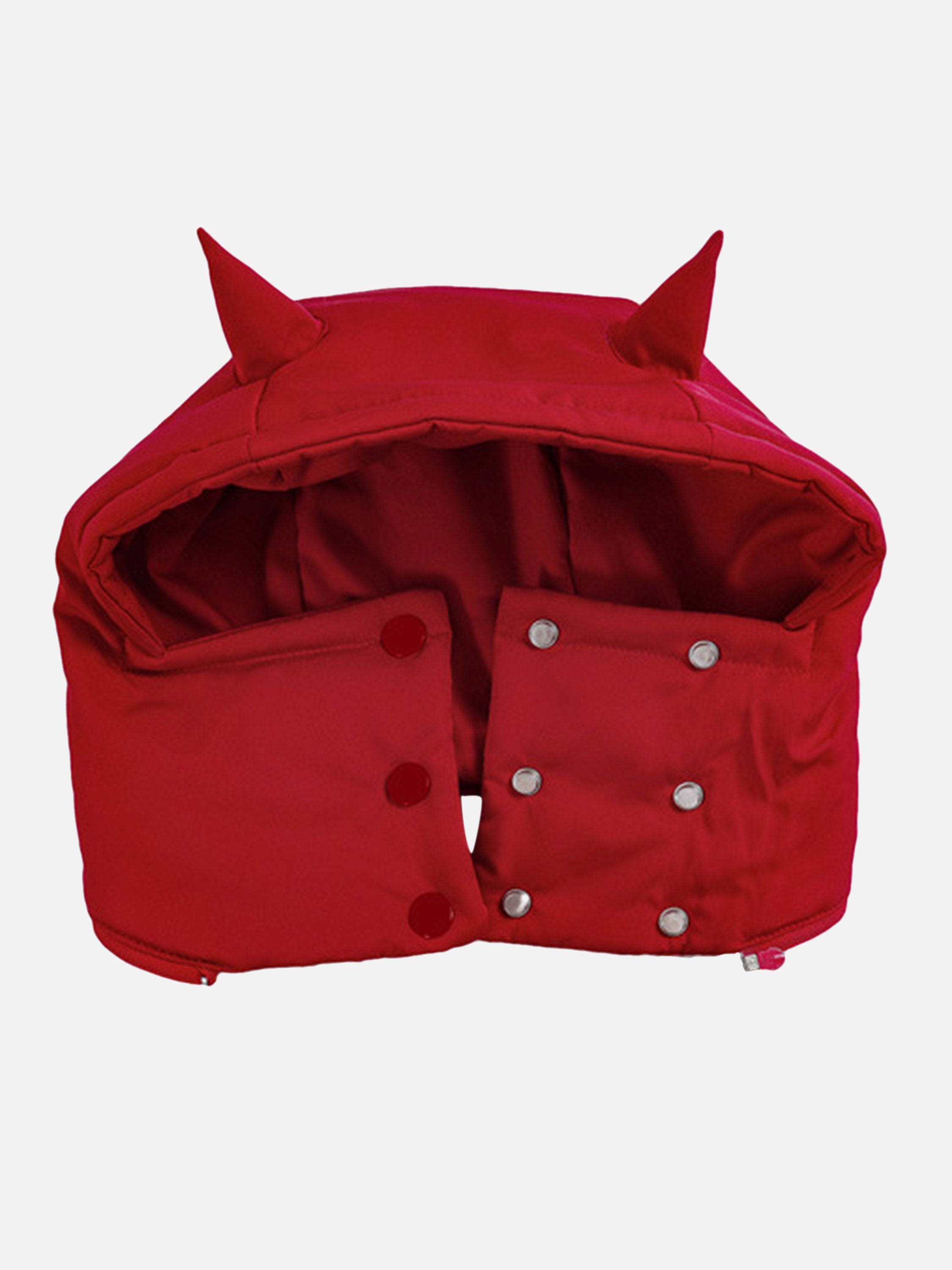The Vimiaparty American Retro Little Devil Hooded Stand Collar Bread Suit Loose Down Jacket