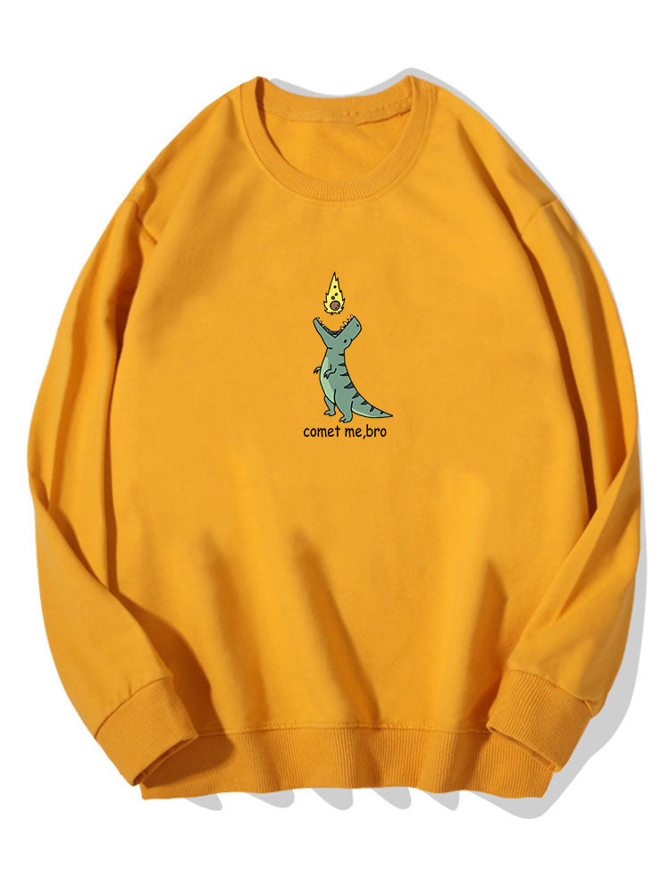 Comet Dinosaur Print Cotton Sweatshirt
