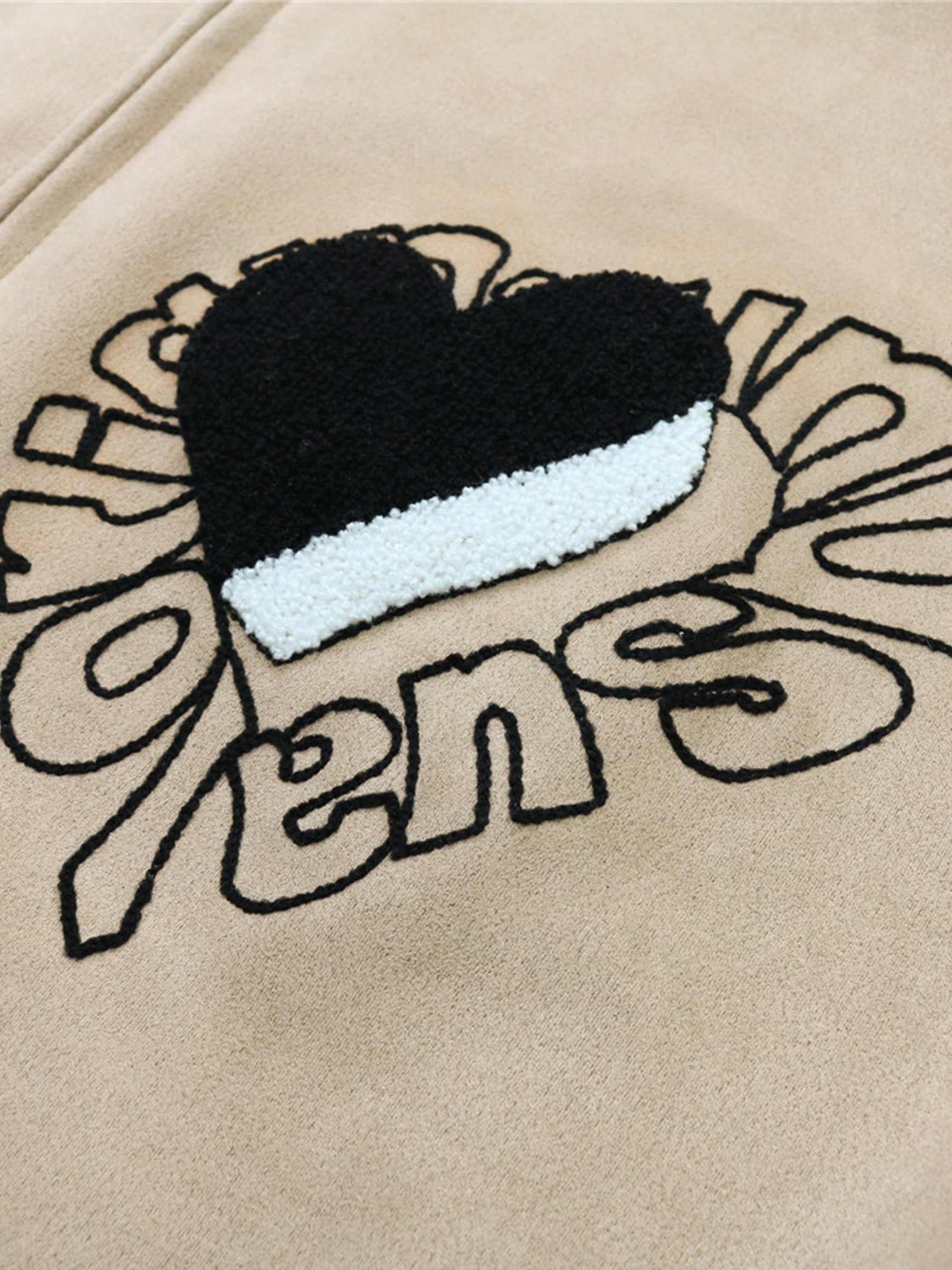 The Vimiaparty Heart Letter Embroidered Jacket