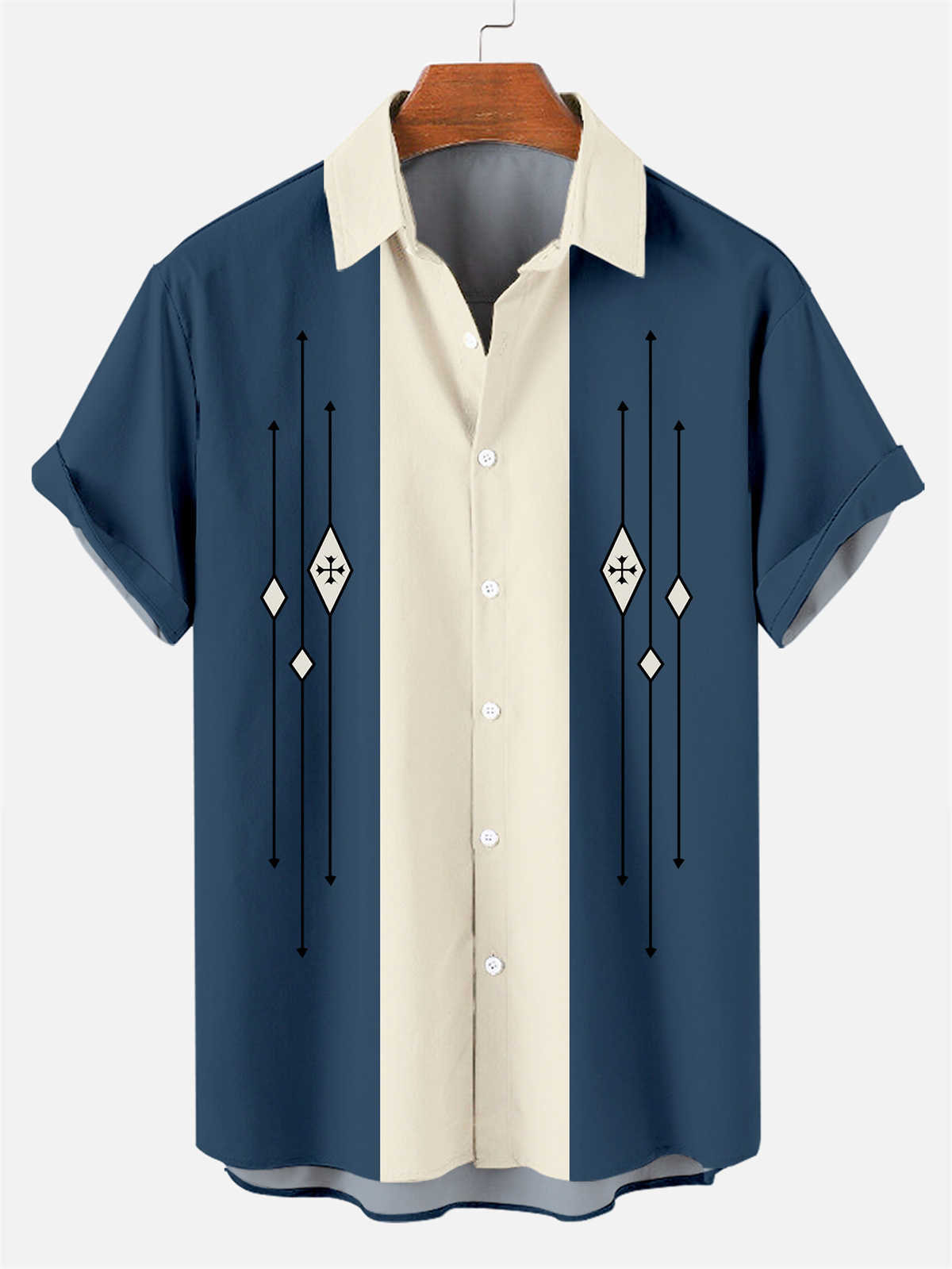 Men's Hawaii Vacations Print Shirt Three-Piece Set 054
