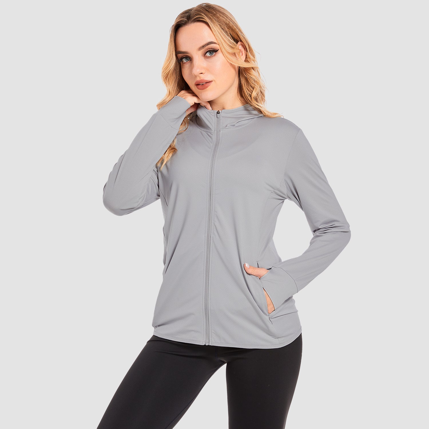 Women's UV Sun Protection Coat Shirts Long Sleeve Quick Dry Workout Hiking Athletic Jacket