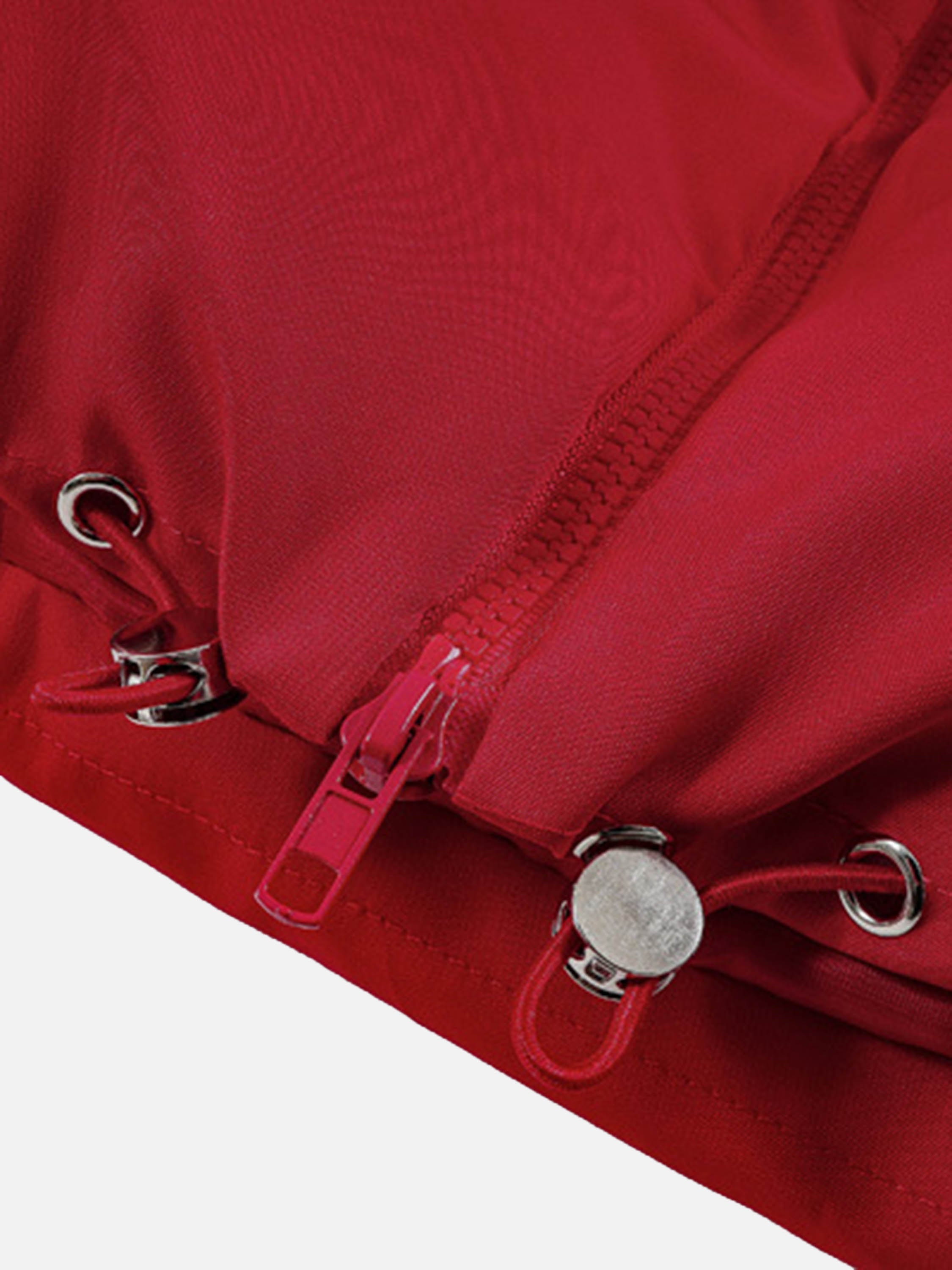 The Vimiaparty American Retro Little Devil Hooded Stand Collar Bread Suit Loose Down Jacket