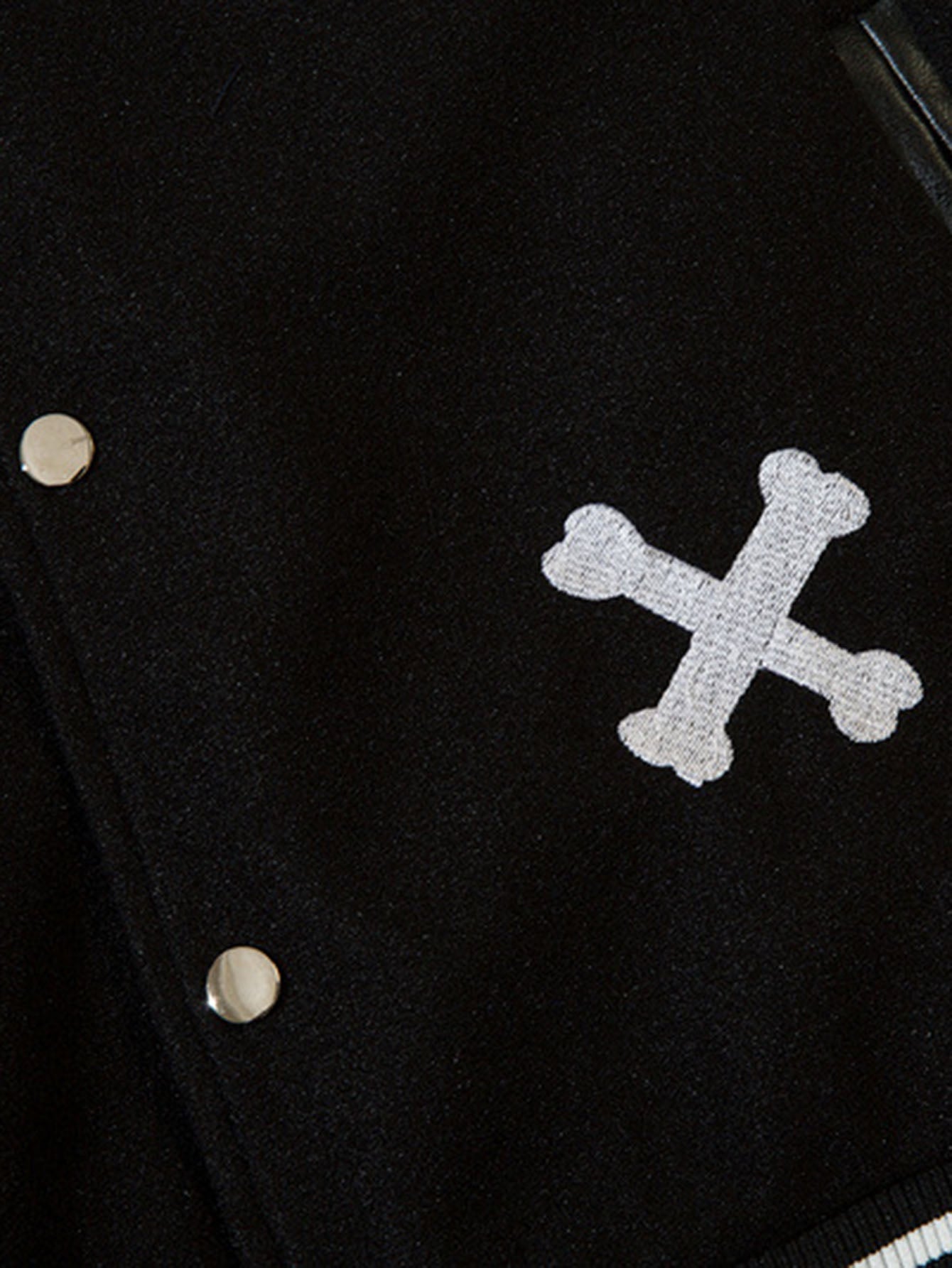 The Vimiaparty Dark Embroidered Spell Leather Loose Baseball Jacket