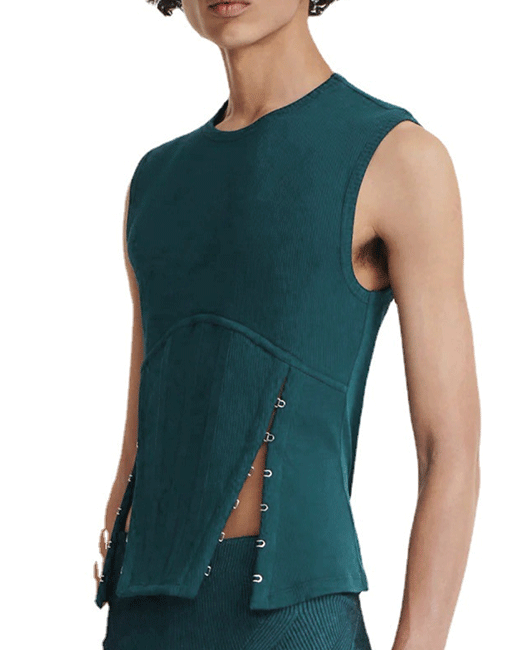 Fashion Plain Crew Neck Sleeveless Slim Fit Tank Top
