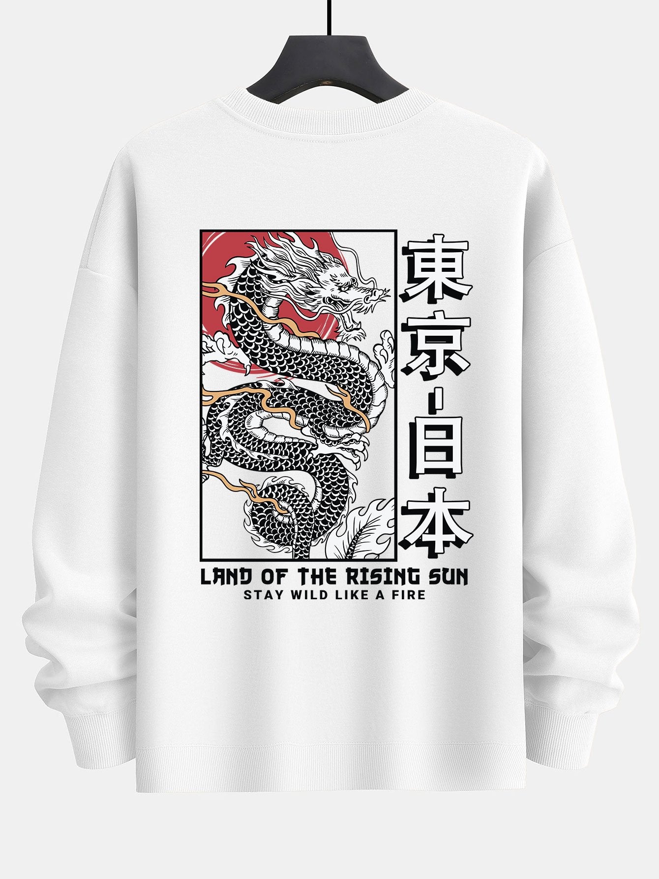 Tokyo Dragon Back Print Relax Fit Sweatshirt