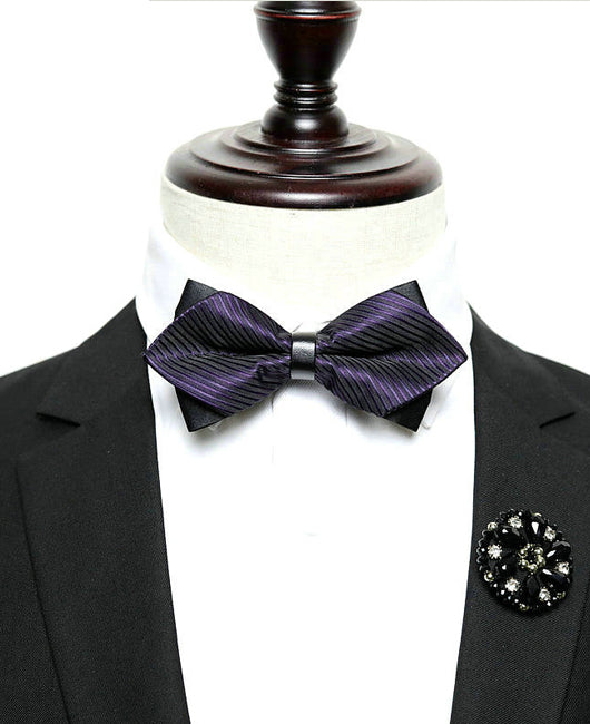 Business Allover Print Pointed Toe Bow Tie