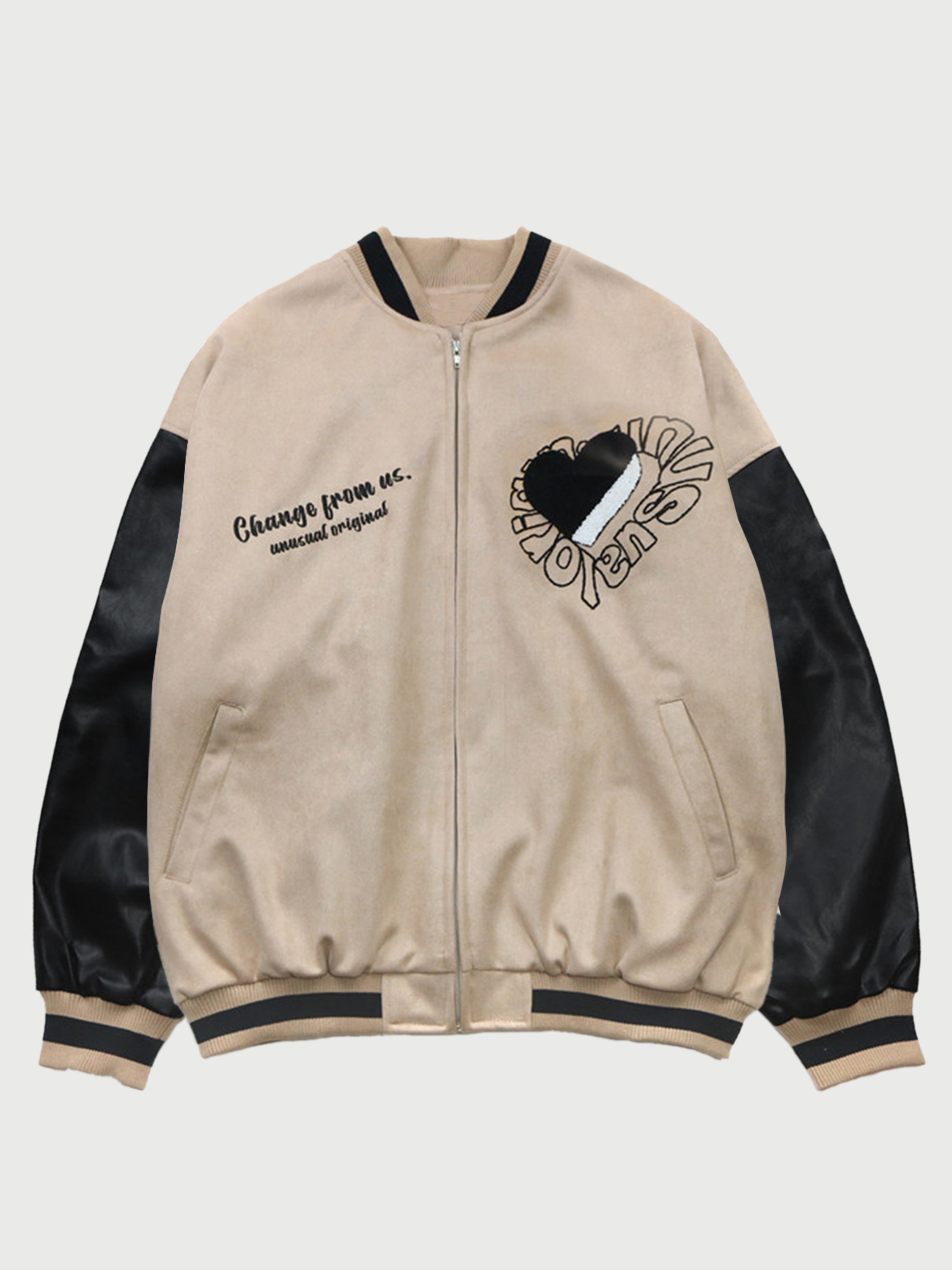 The Vimiaparty Heart Letter Embroidered Jacket