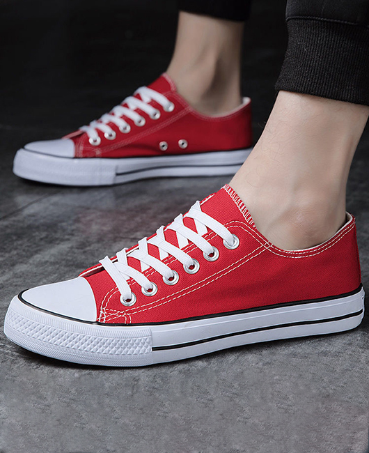 Casual Plain Strappy Breathable Canvas Flats Shoes