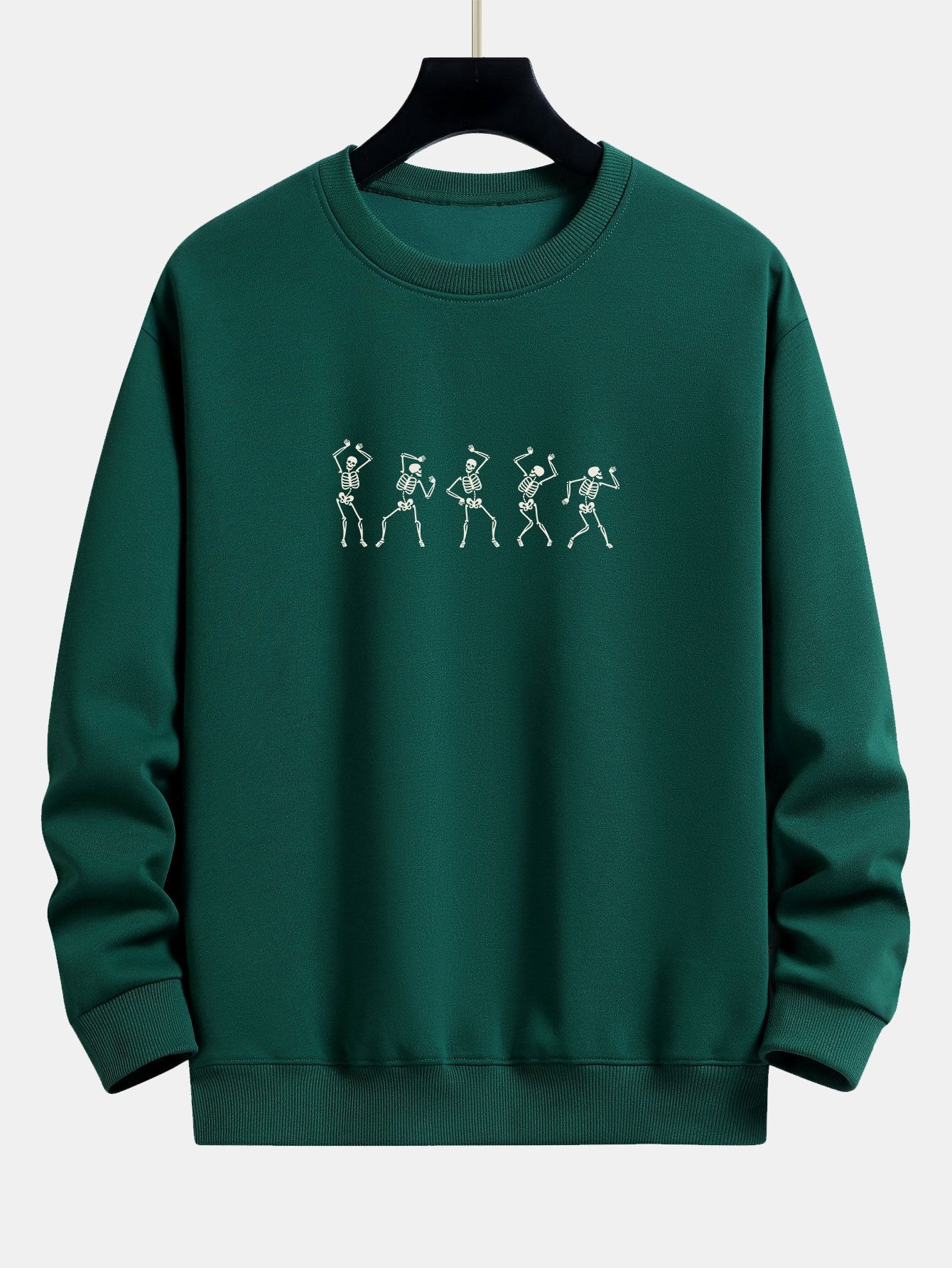 Dancing Skull Print Relax Fit Sweatshirt