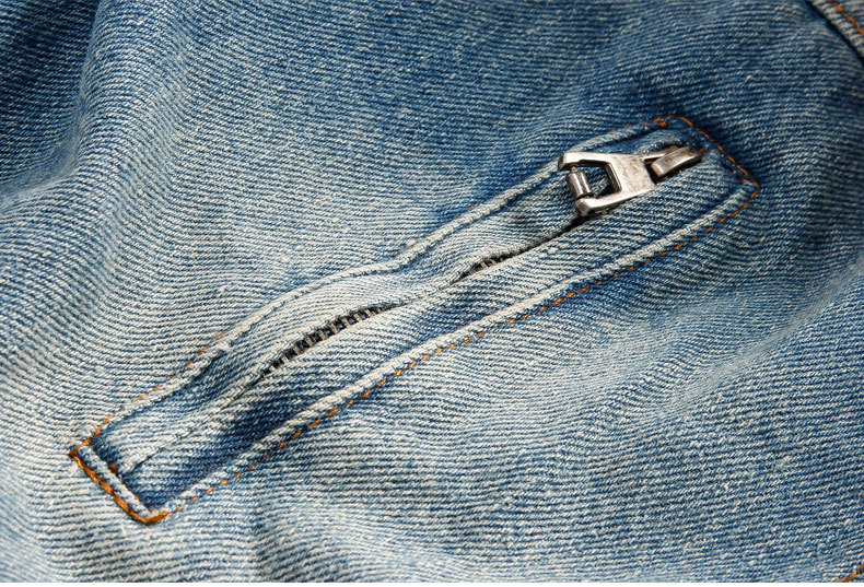 Men's Sherpa Fleece Lined Distressed Denim Trucker Jacket