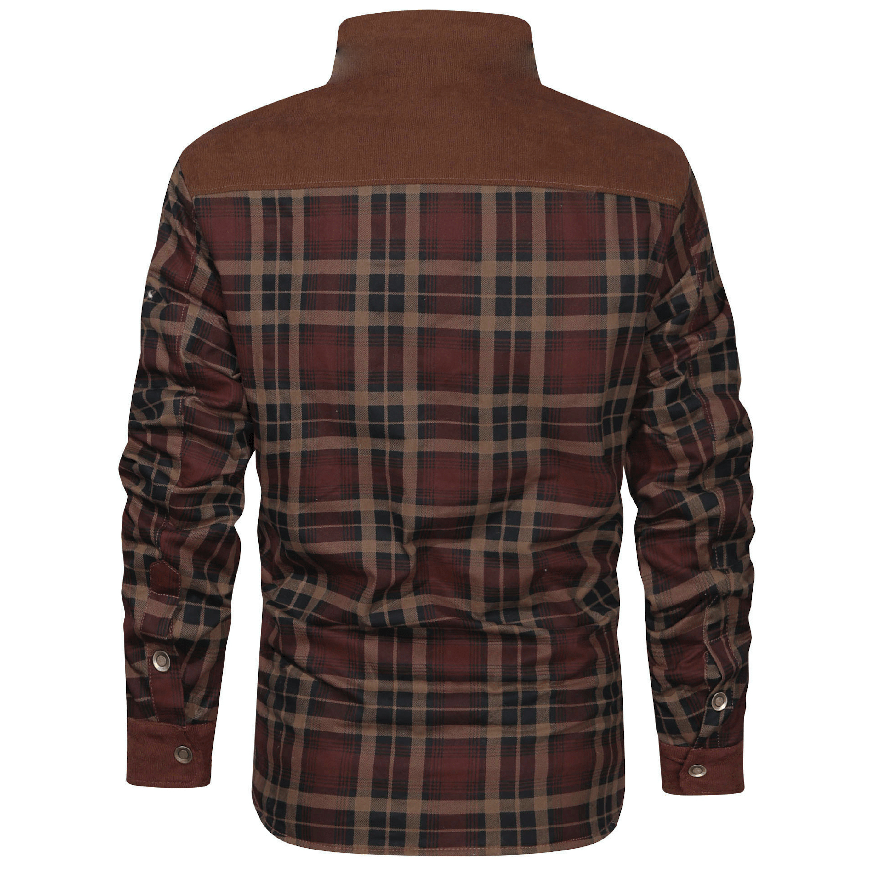 Men's Retro Check Pattern Stitching Warm Wanderer Jacket