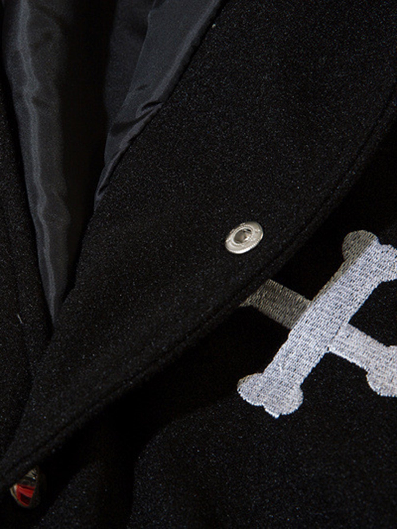 The Vimiaparty Dark Embroidered Spell Leather Loose Baseball Jacket