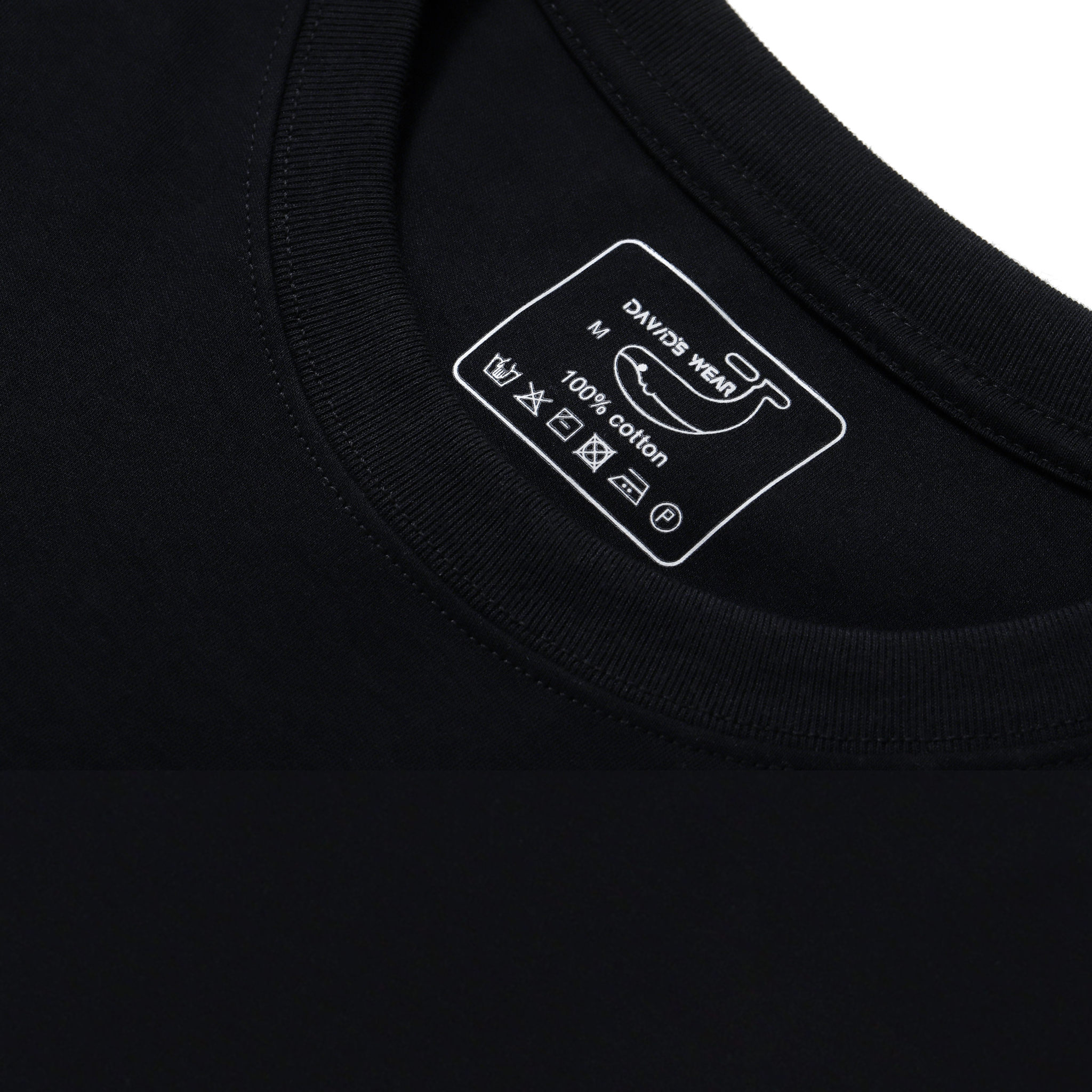 Stain-proof Crew Neck Black Short Sleeve Tee